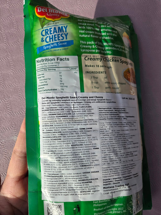 Del Monte Creamy Spaghetti Sauce 900gms