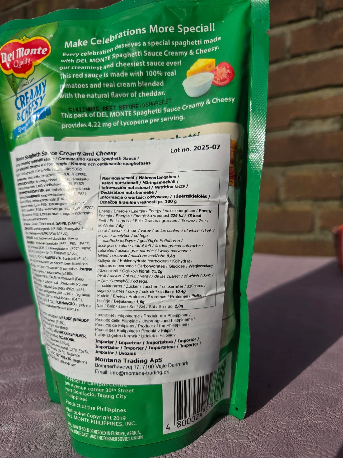 Del Monte Creamy Spaghetti Sauce 500gms