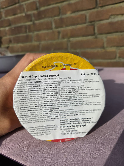 Lucky Me Seafood cup noodles